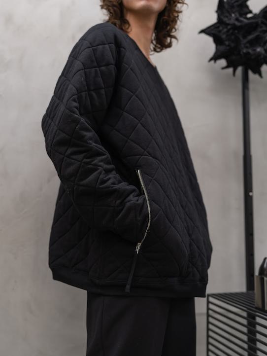 Takahiromiyashita The Soloist Black Quilted Sweater