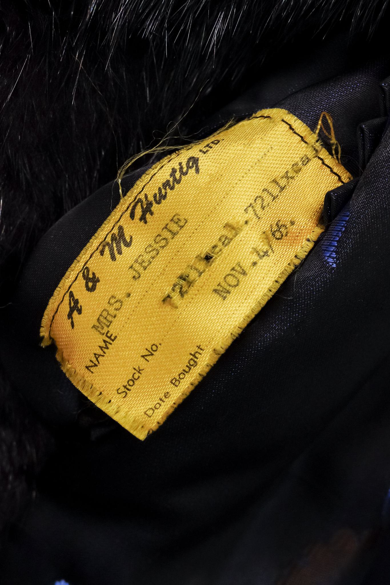 Hurtig Furriers Black Beaver Car Coat