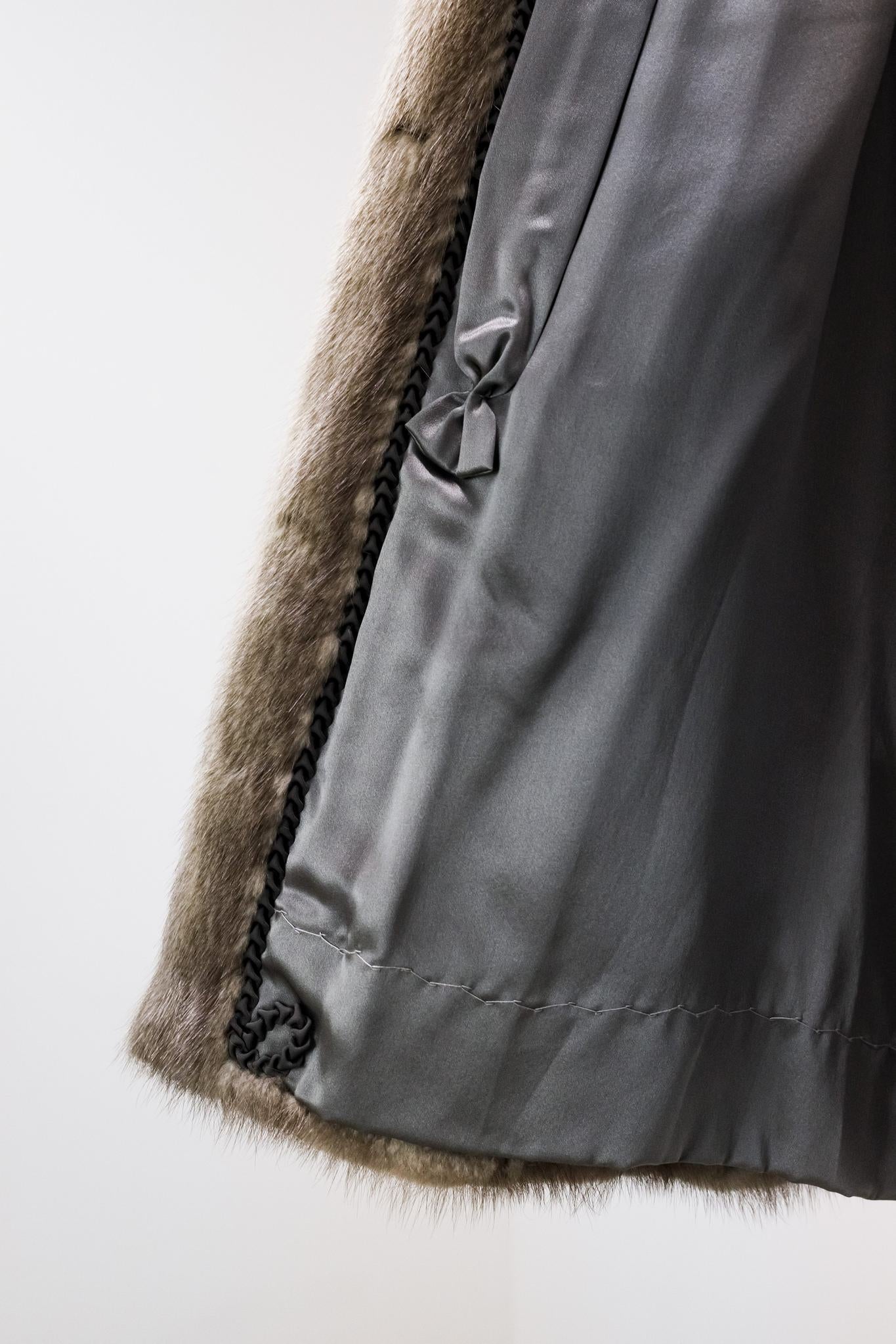 Universal Fur Co. Grey Mink Car Coat