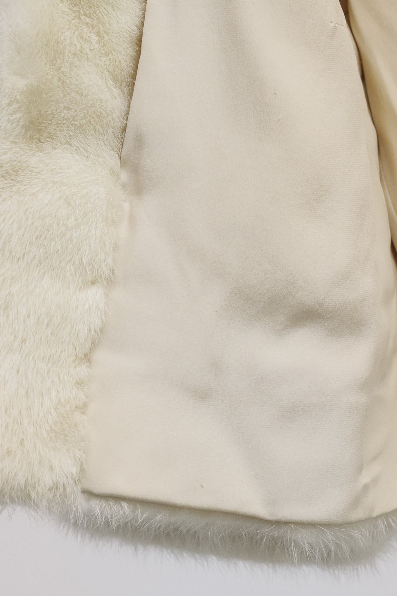 Blank White Mink Cropped Jacket