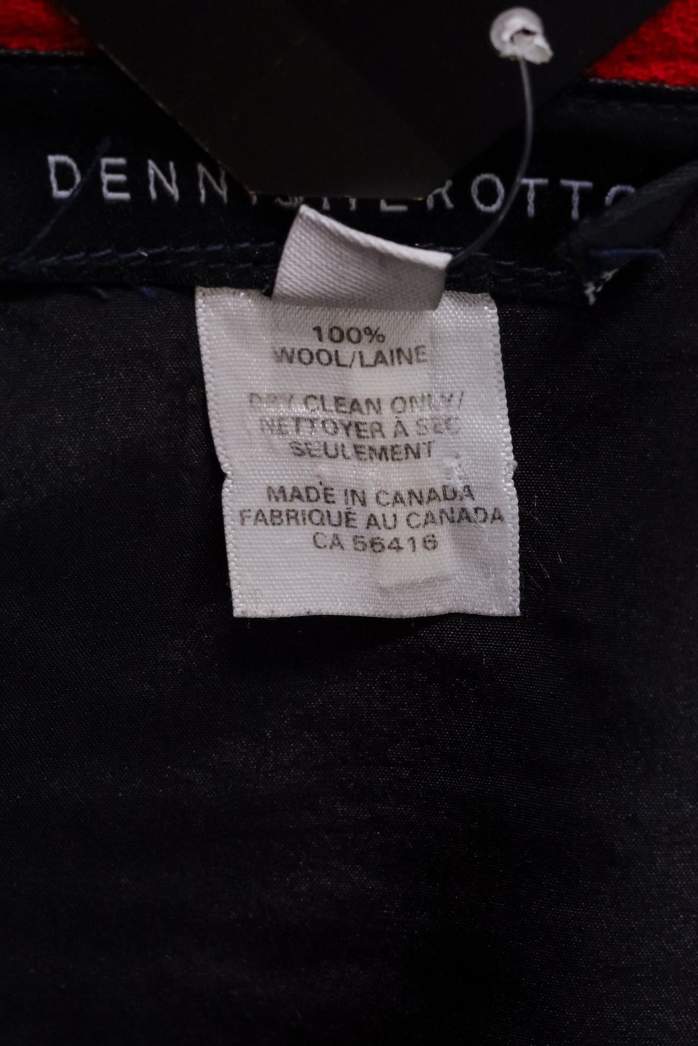 Dennis Merotto Red Crepe Wool Skirt