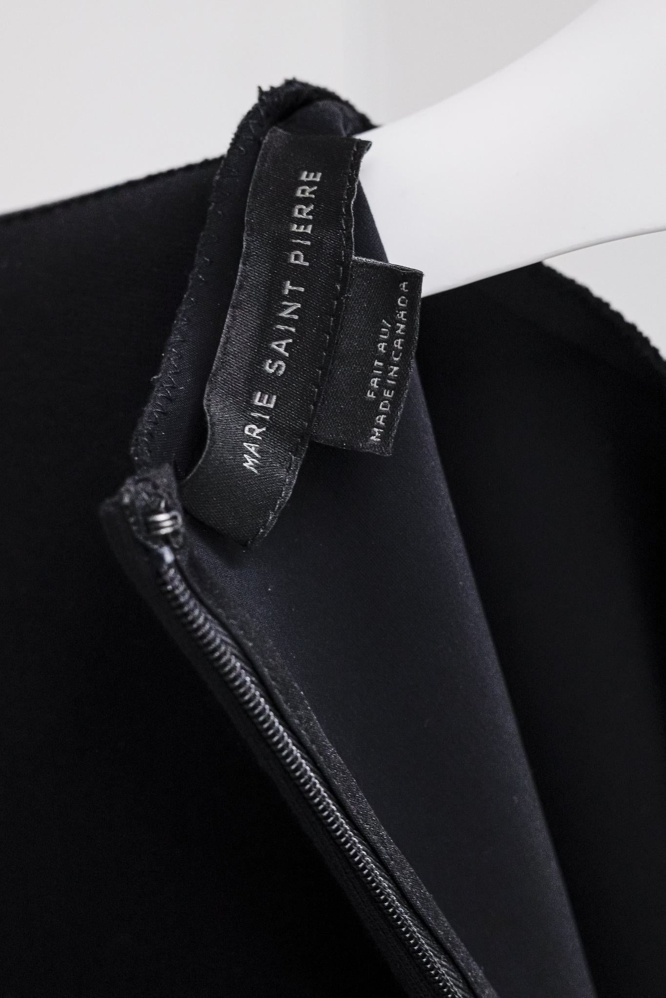Marie Saint Pierre Black Sleeveless Tulle Dress