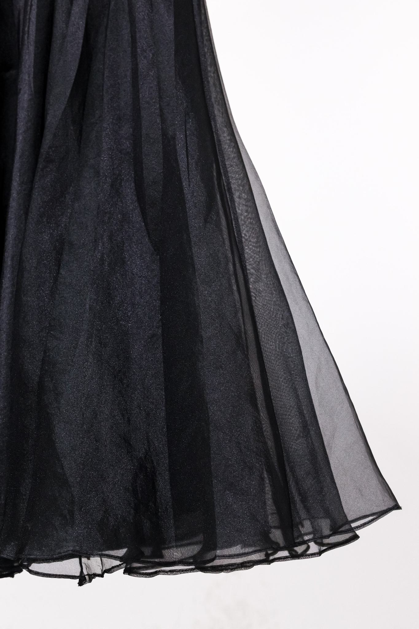 Marie Saint Pierre Black Sleeveless Tulle Dress