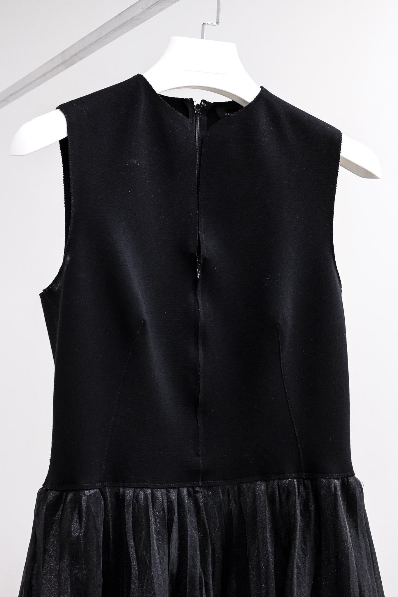 Marie Saint Pierre Black Sleeveless Tulle Dress