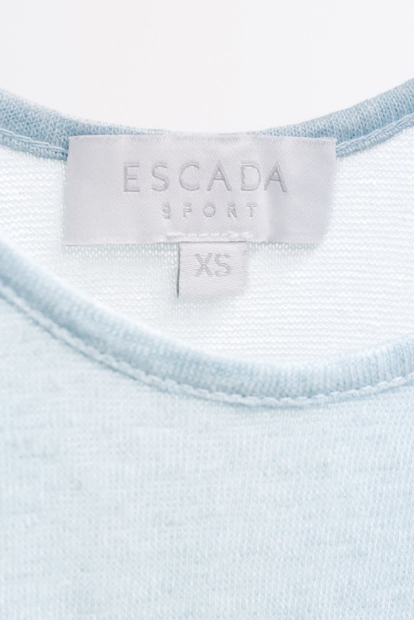 Escada Sport Eswim Light Cobalt Swim Stripe Linen Tank