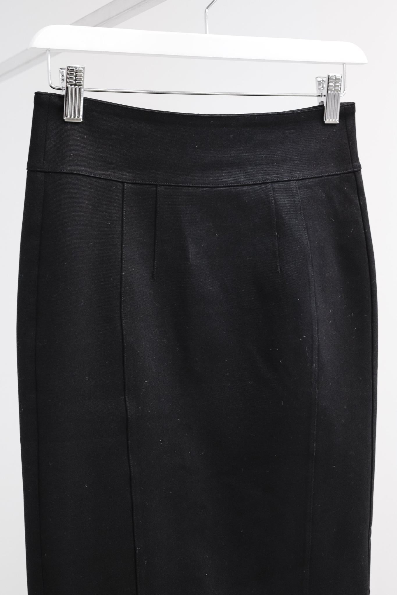 Burberry Black Stretch Corset-Jersey Pencil Skirt
