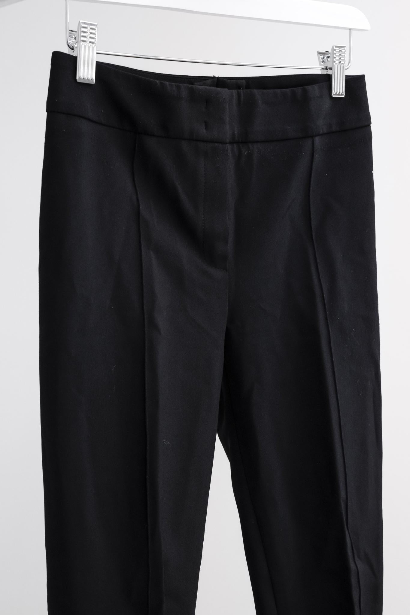 Escada Timran Snap-Hem Black Cigarette Pants