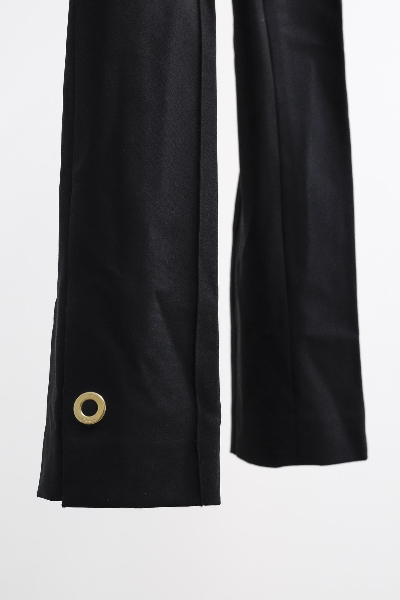 Escada Timran Snap-Hem Black Cigarette Pants