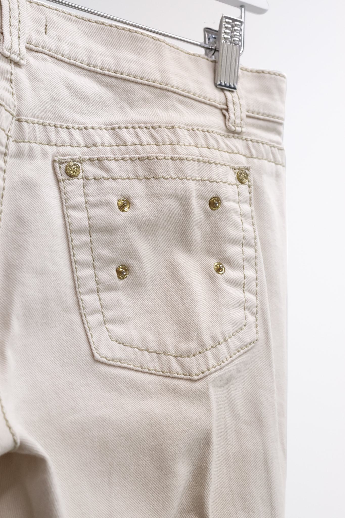 Roberto Cavalli Nude Pink Straight Leg Jeans