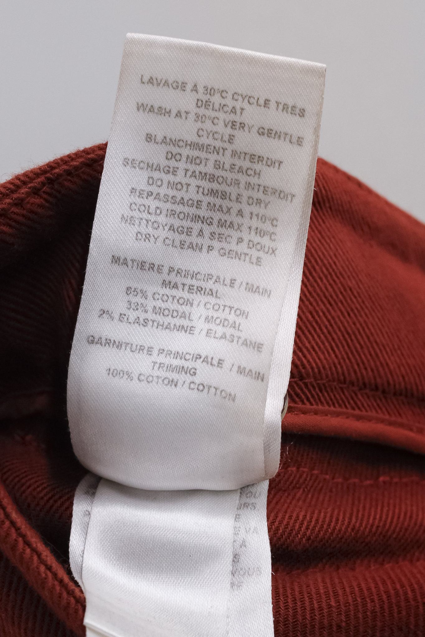 See By Chloe R/18 Crafty Brown Gathered Twill Cropped Straight Leg Pants