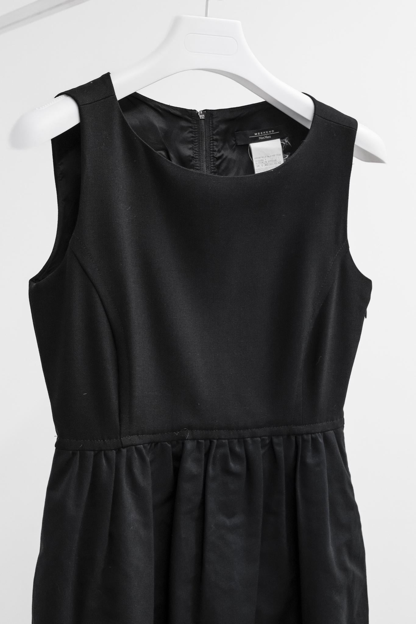 Max Mara Weekend Black Sleeveless Midi Dress