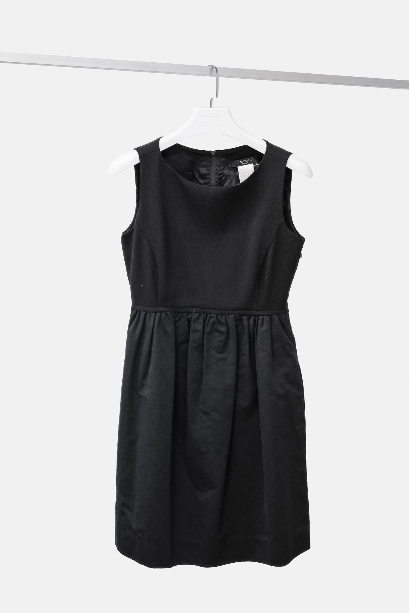 Max Mara Weekend Black Sleeveless Midi Dress