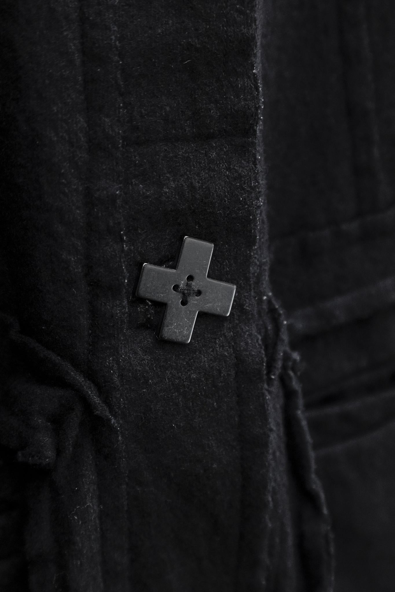 Rundholz Black Label Black Wool Distressed Evening Jacket