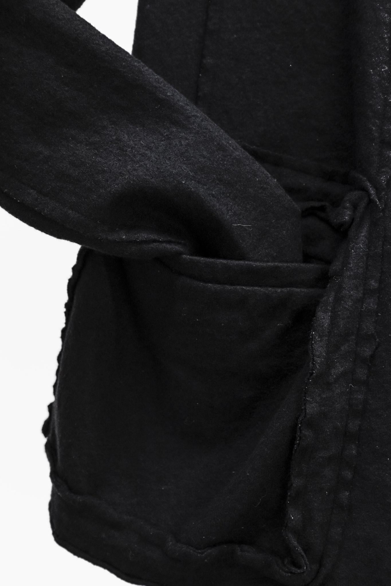 Rundholz Black Label Black Wool Distressed Evening Jacket