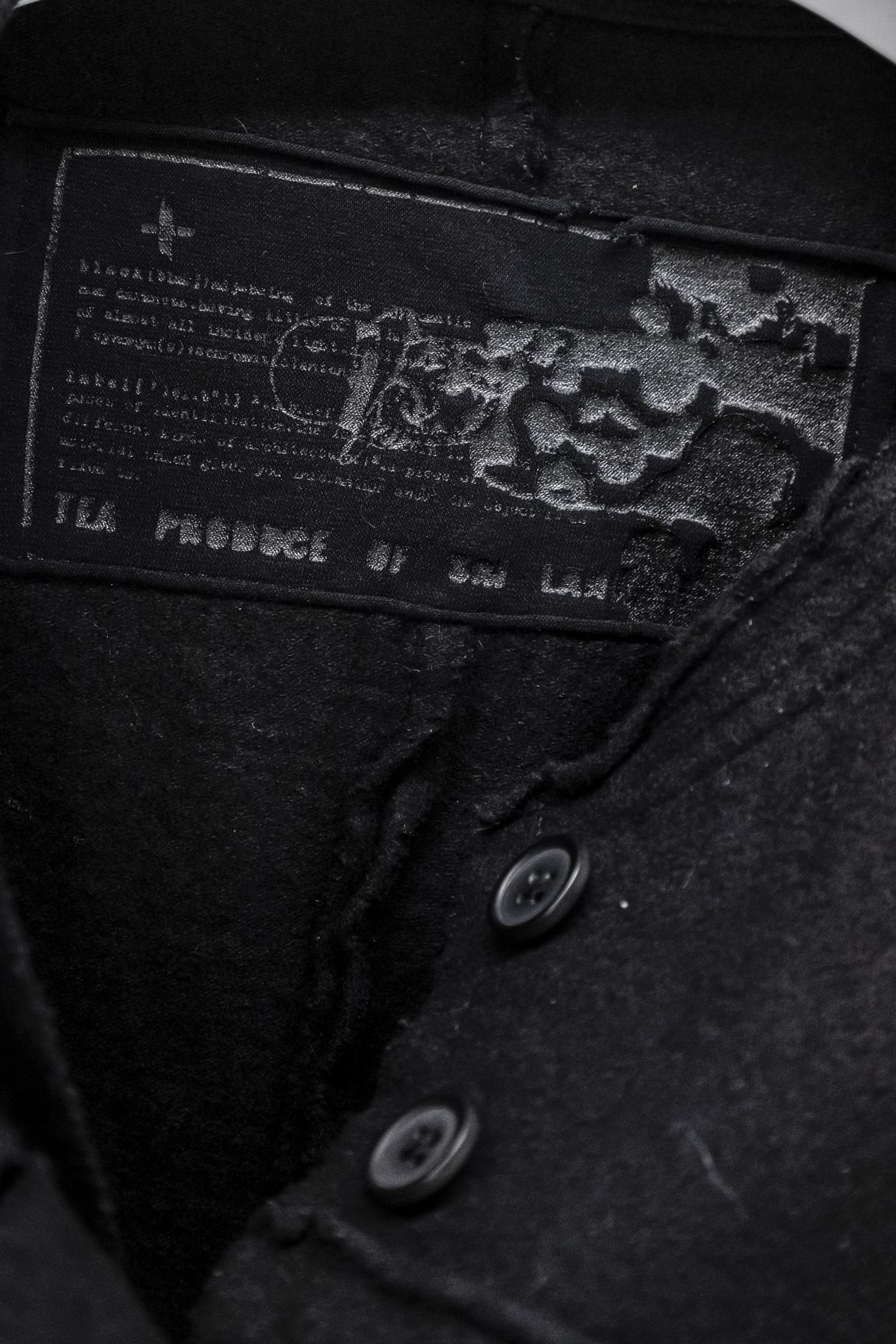 Rundholz Black Label Black Wool Distressed Evening Jacket