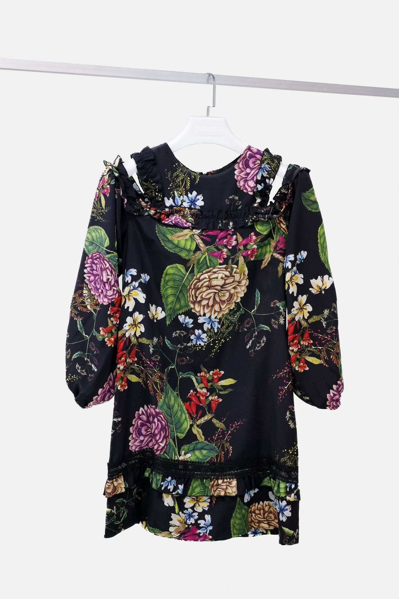 Nicholas Dahlia Floral Ruffle Dress