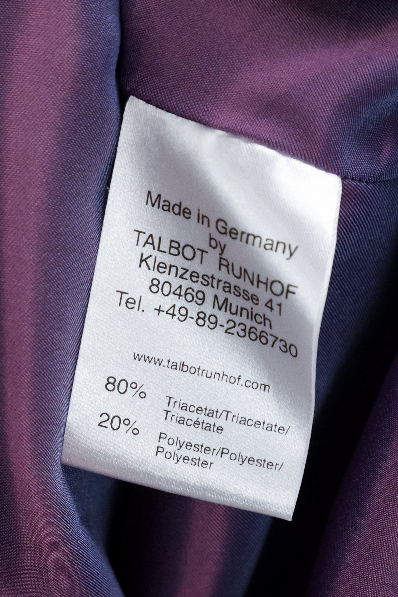 Talbot Runhof Lobata Midnight Blue Draped Satin Gown