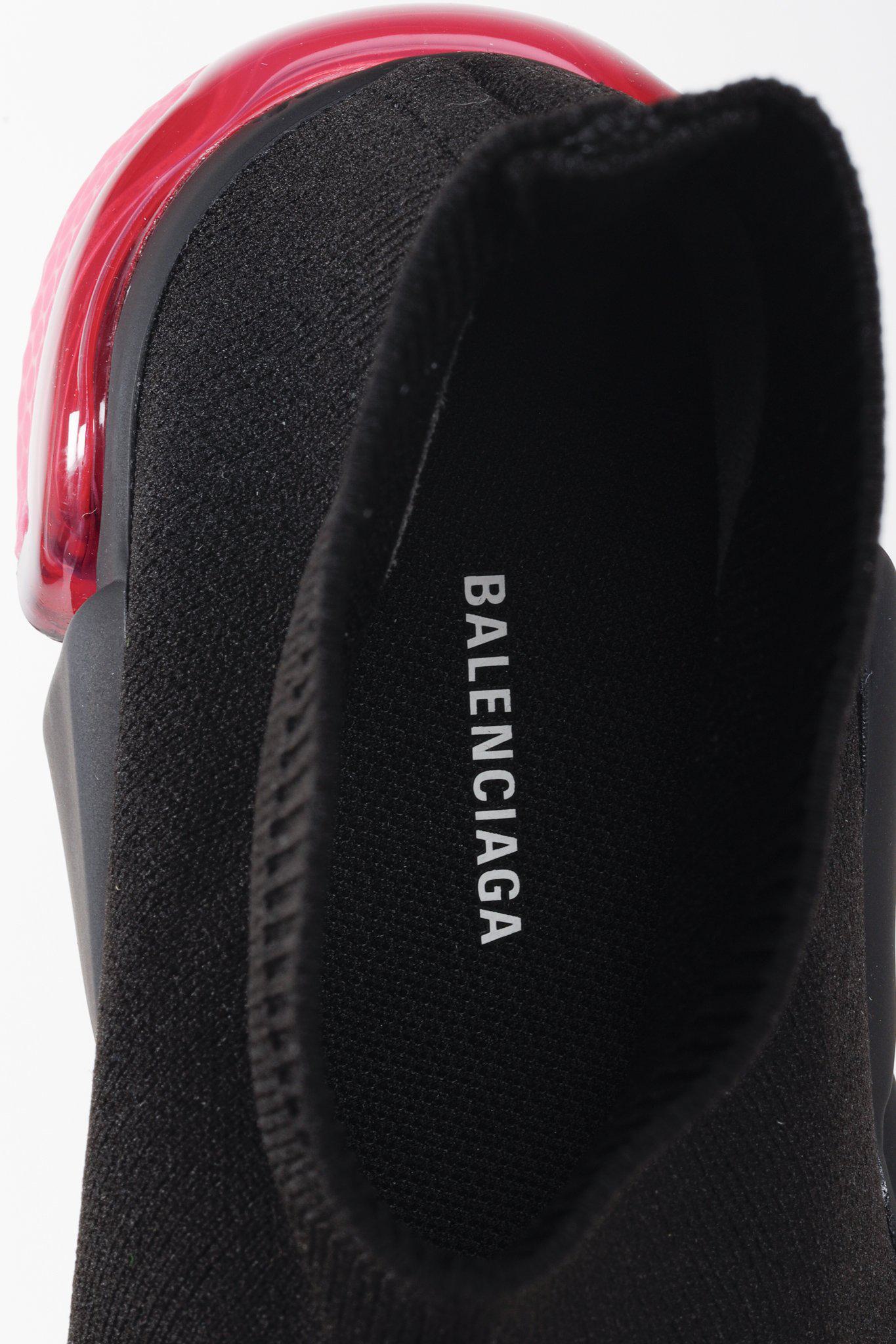 Balenciaga Black and Pink Speed LT Sneakers