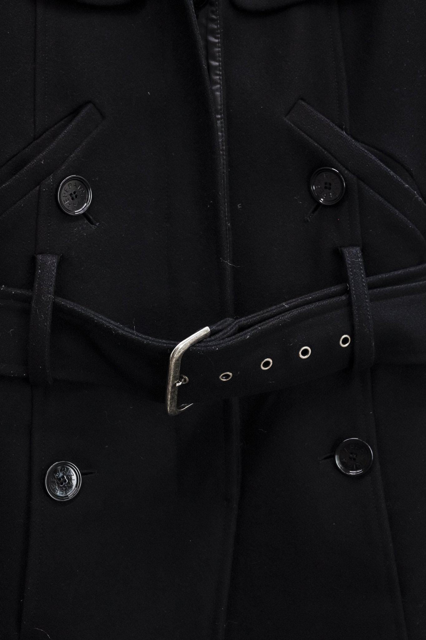 Patrizia Pepe Black Wool Peacoat