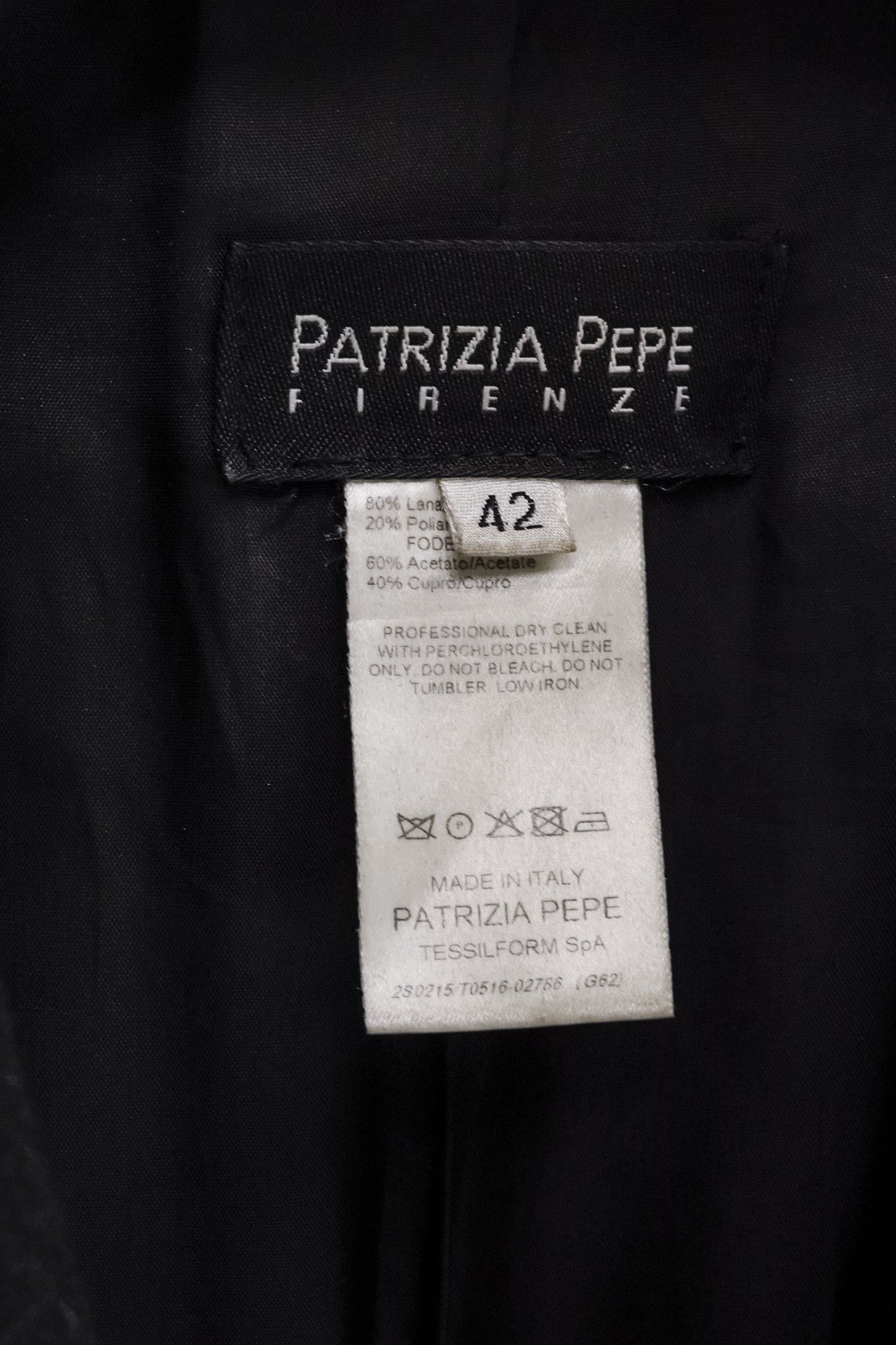 Patrizia Pepe Black Wool Peacoat