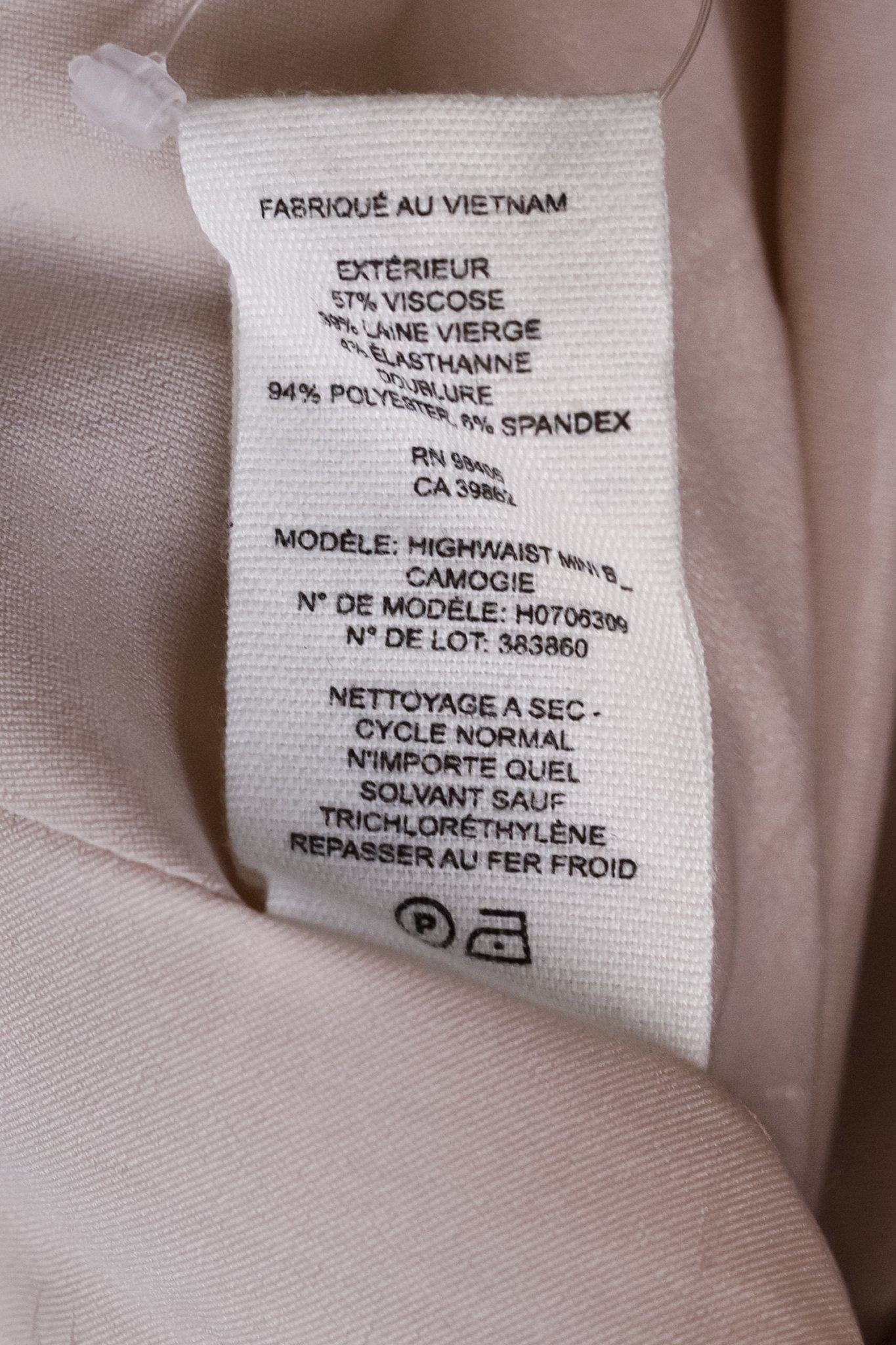 Theory Mauve A-Line Mini Skirt