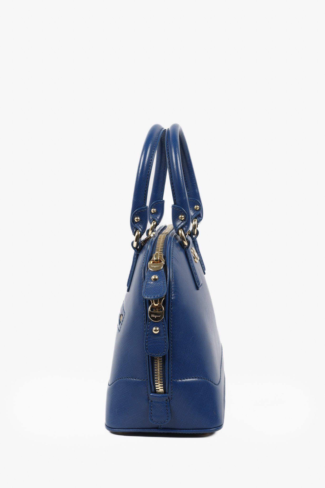 Salvatore Ferragamo Sapphire Darina Mini Satchel Bag