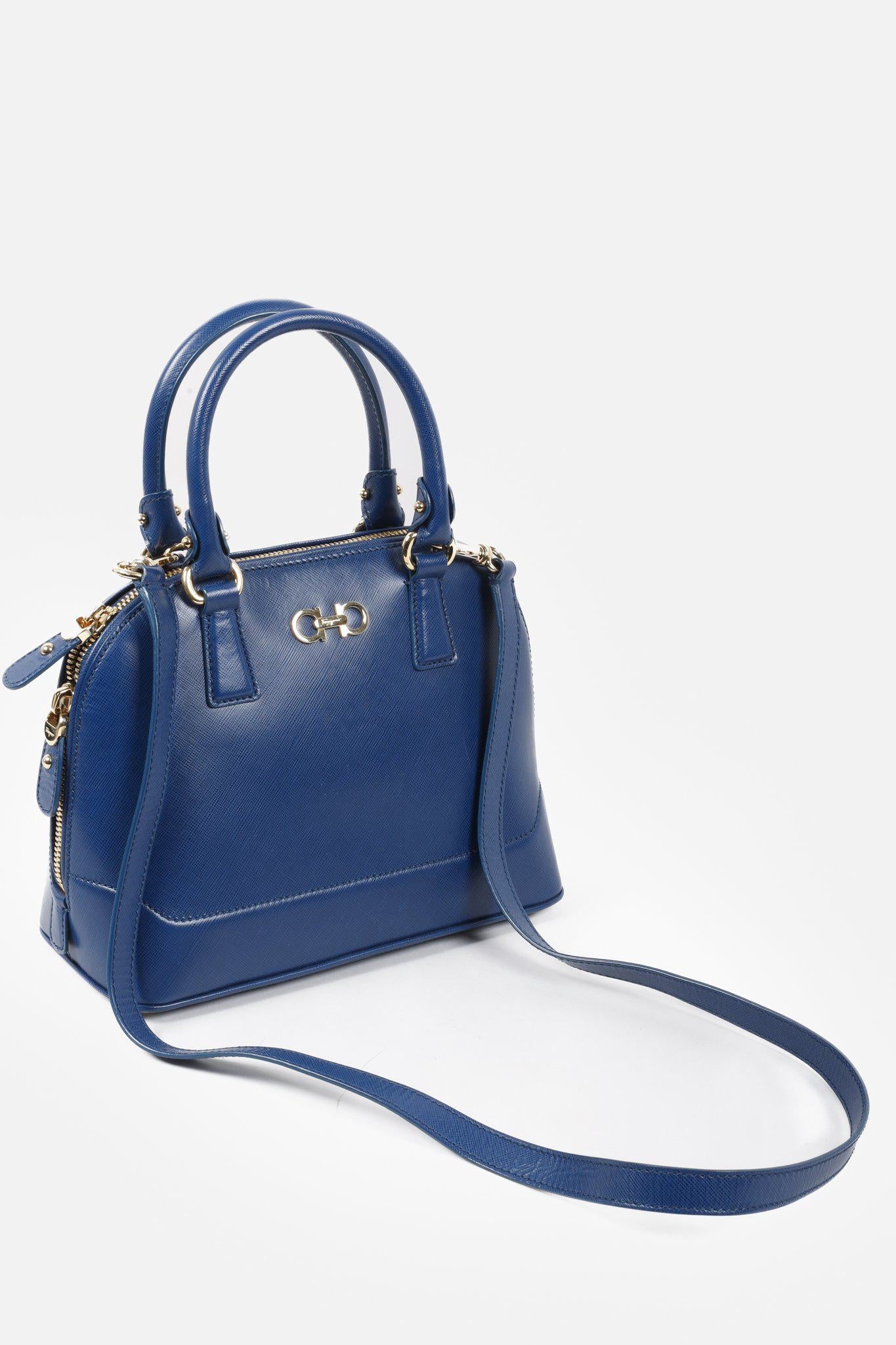 Salvatore Ferragamo Sapphire Darina Mini Satchel Bag