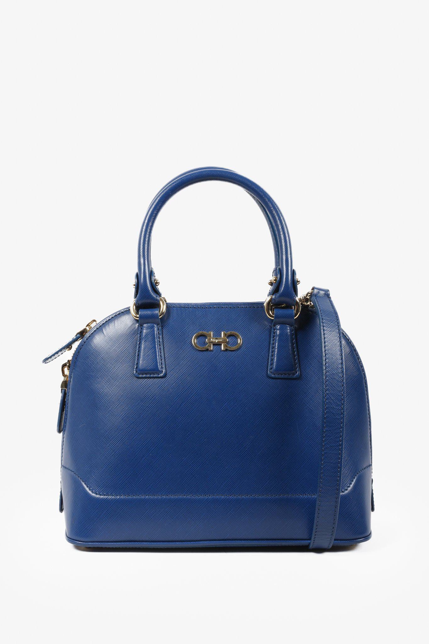 Salvatore Ferragamo Sapphire Darina Mini Satchel Bag
