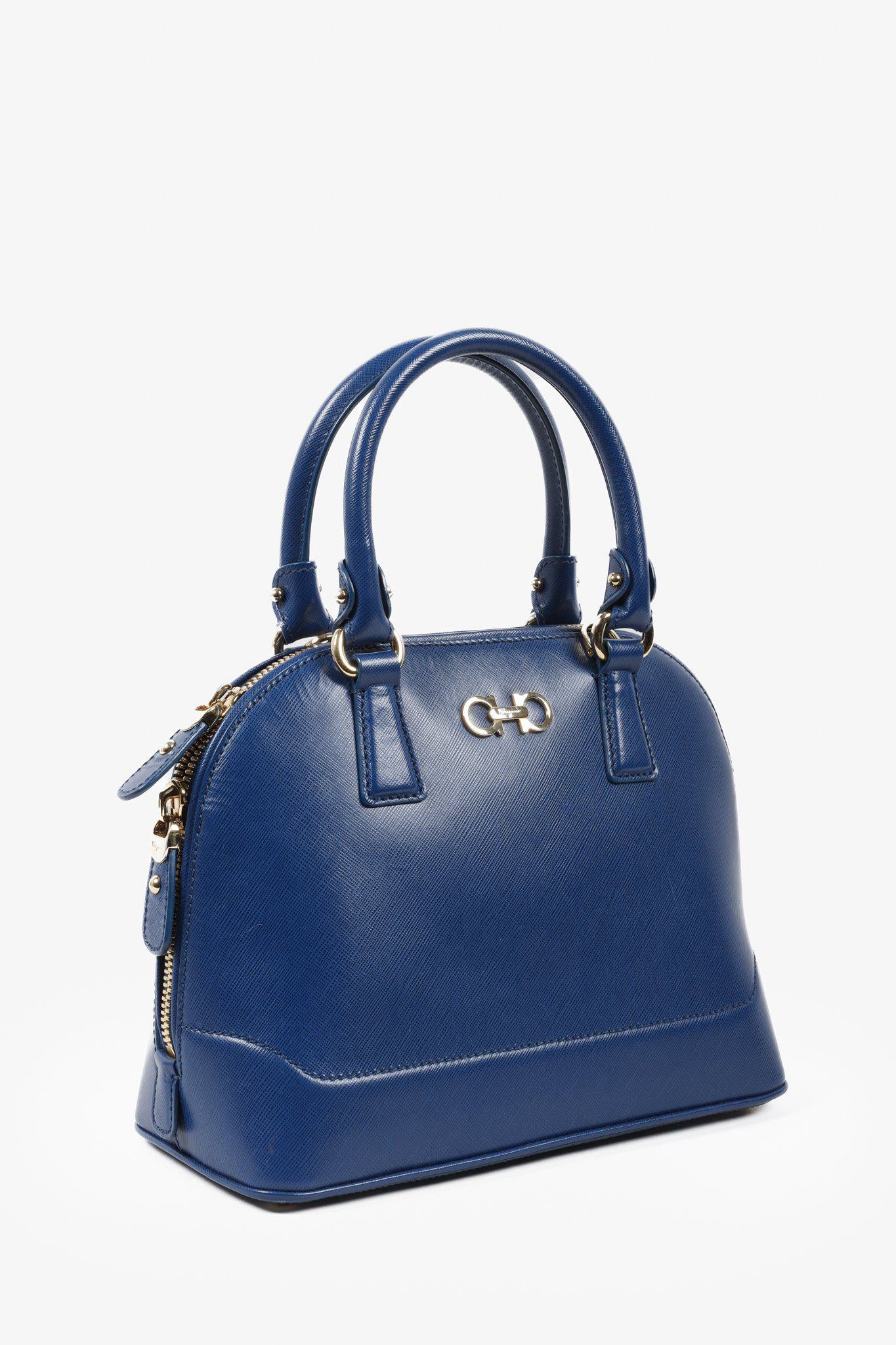 Salvatore Ferragamo Sapphire Darina Mini Satchel Bag