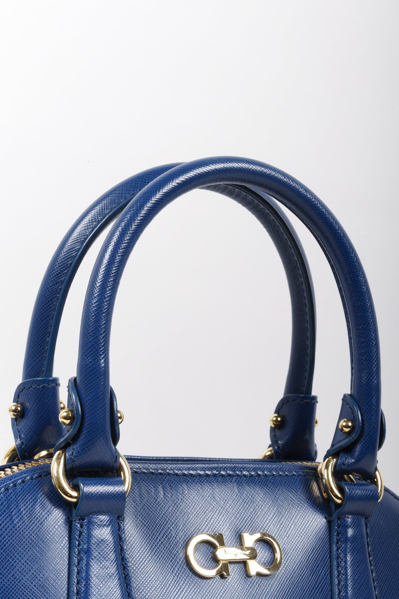 Salvatore Ferragamo Sapphire Darina Mini Satchel Bag