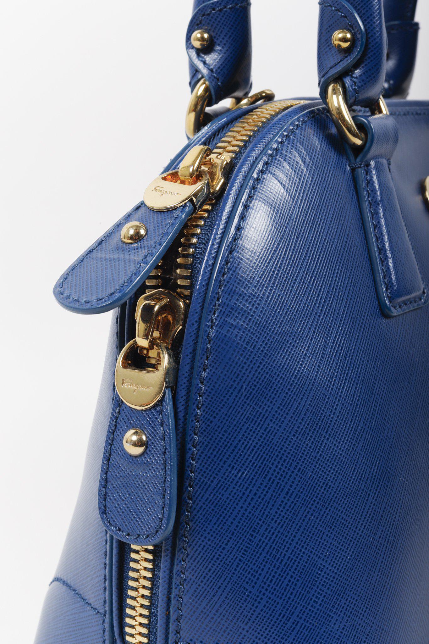 Salvatore Ferragamo Sapphire Darina Mini Satchel Bag