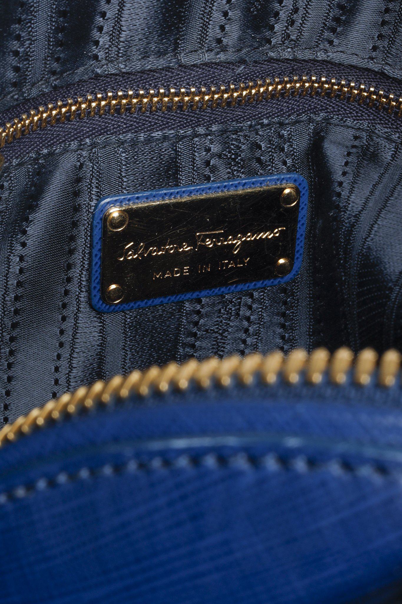 Salvatore Ferragamo Sapphire Darina Mini Satchel Bag