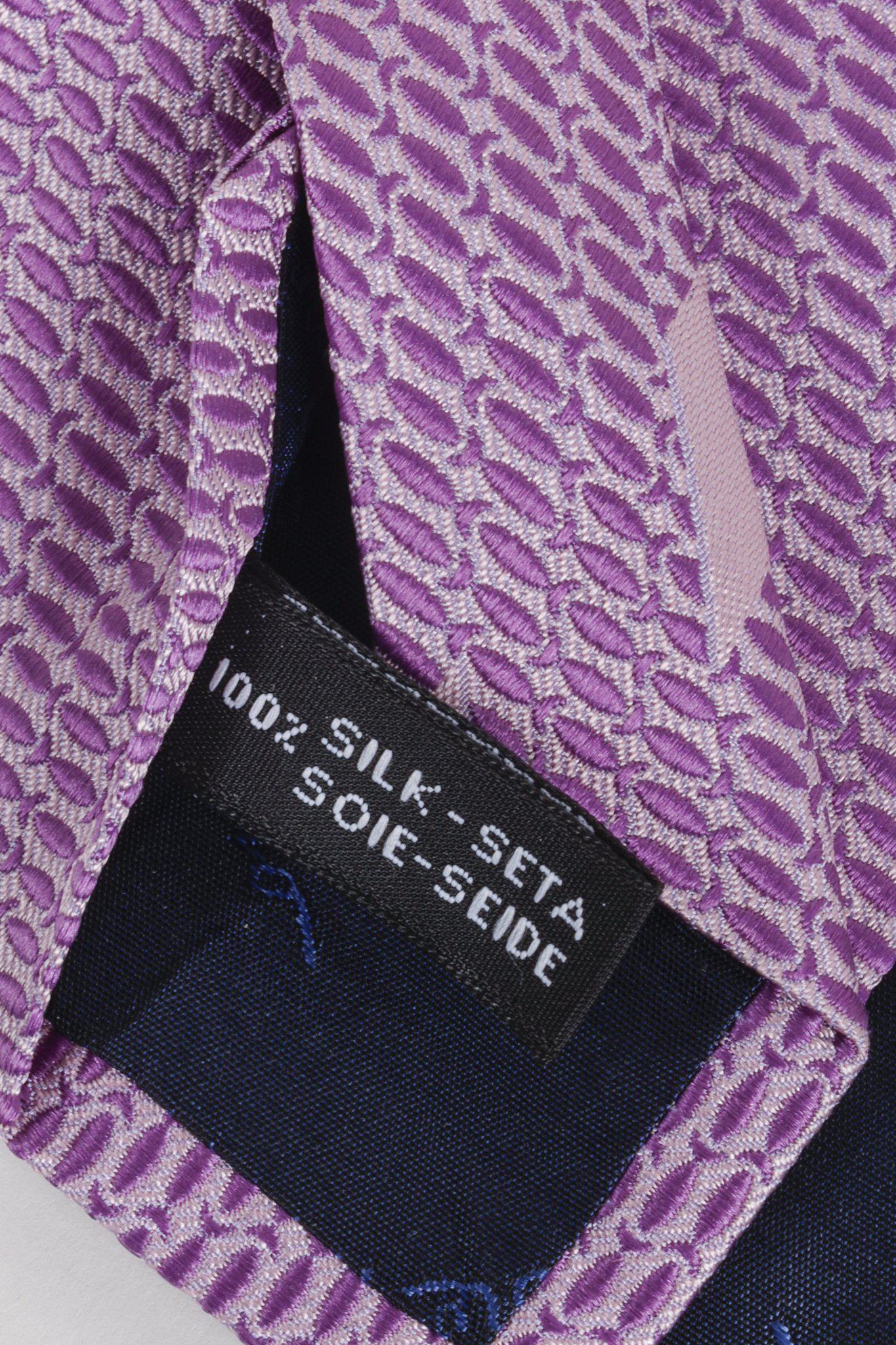 Salvatore Ferragamo Lavender Embroidered Silk Tie