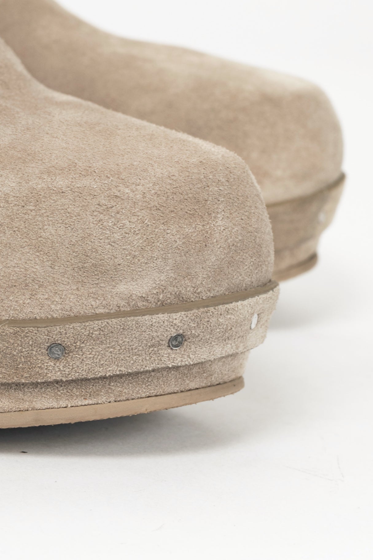 Brunello Cucinelli Grey Suede Monili-Bead Mule Clogs