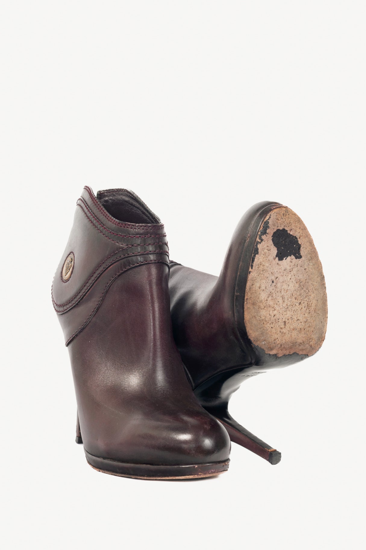 Gucci Diana Eggplant Betis Calf Hysteria Booties