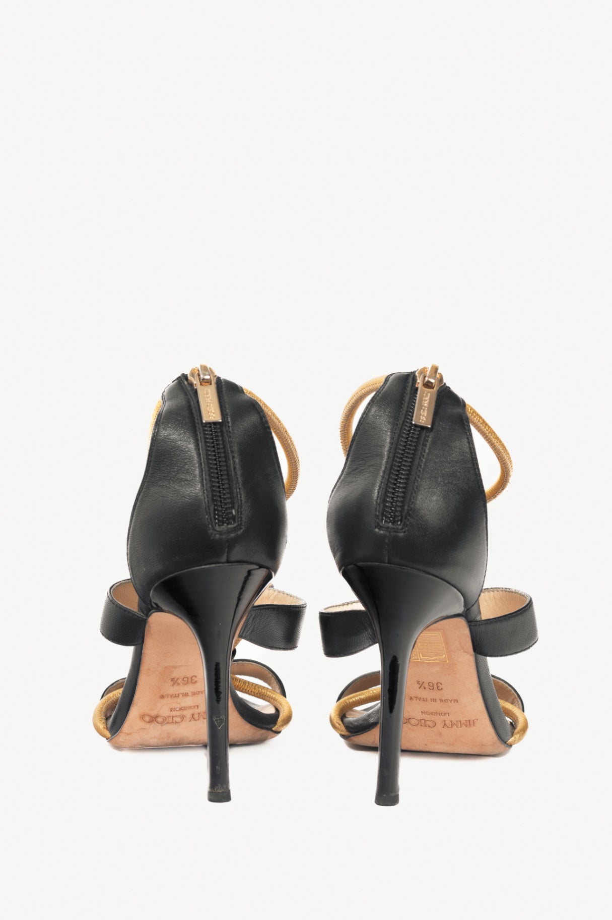Jimmy Choo Venus Black Studded Leather Sandals
