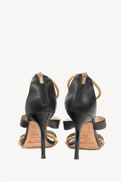 Jimmy Choo Venus Black Studded Leather Sandals