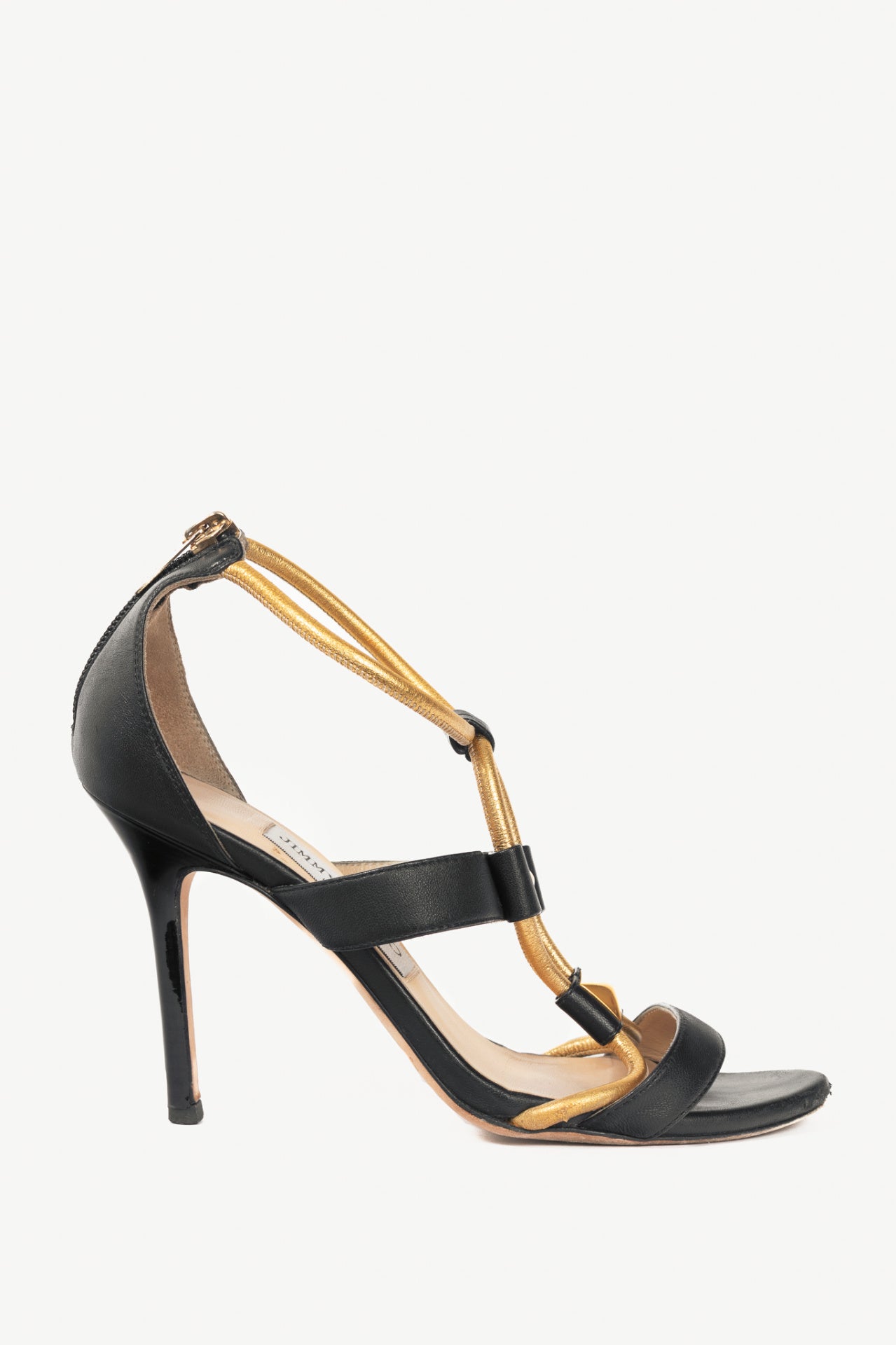 Jimmy Choo Venus Black Studded Leather Sandals