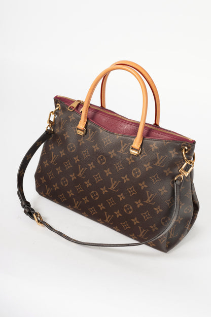 Louis Vuitton Pallas Monogram Canvas Raisin Tote