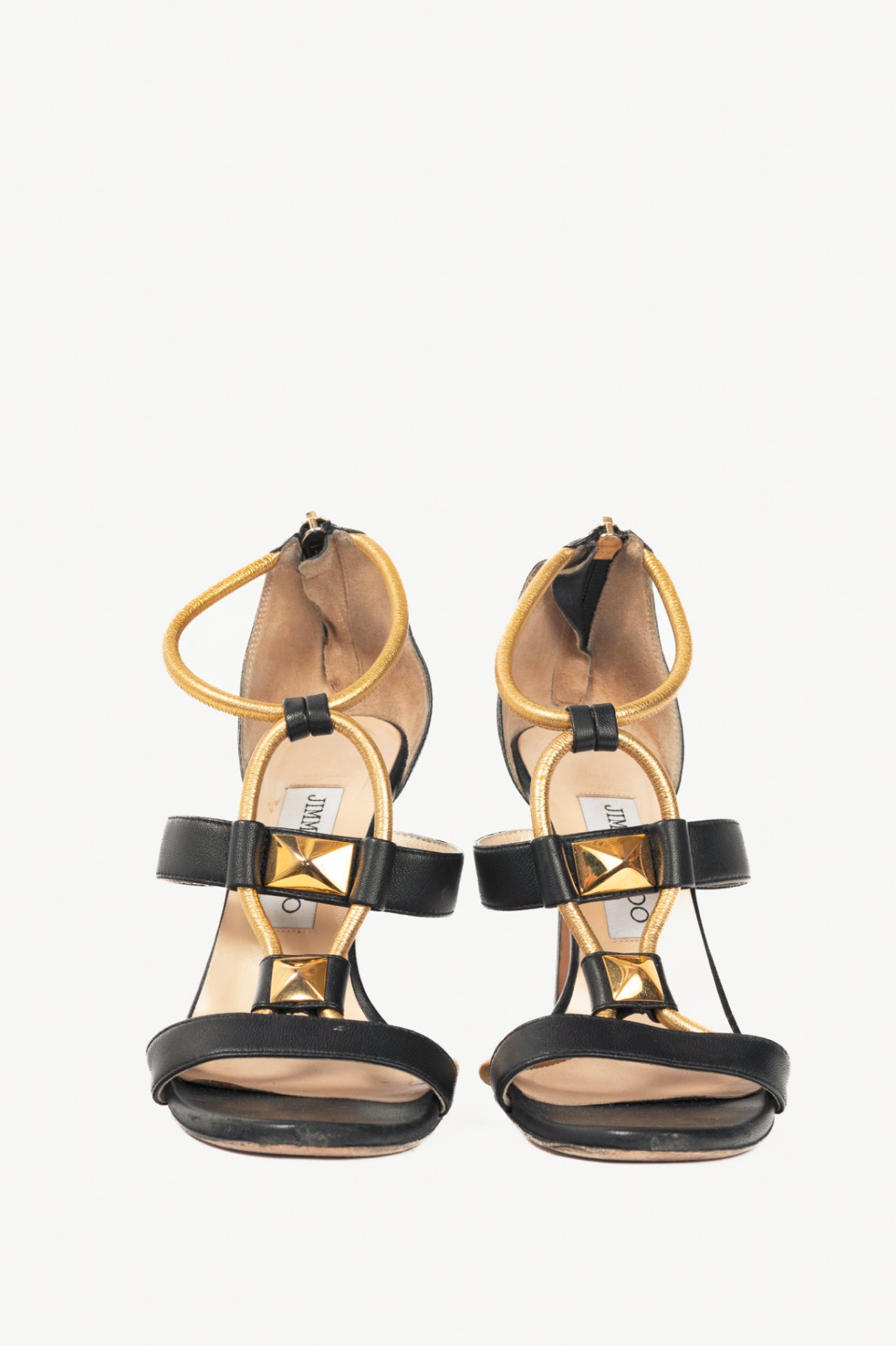 Jimmy Choo Venus Black Studded Leather Sandals
