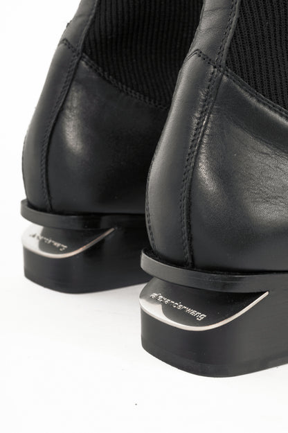 Alexander Wang Kane Black Leather Sock Boots