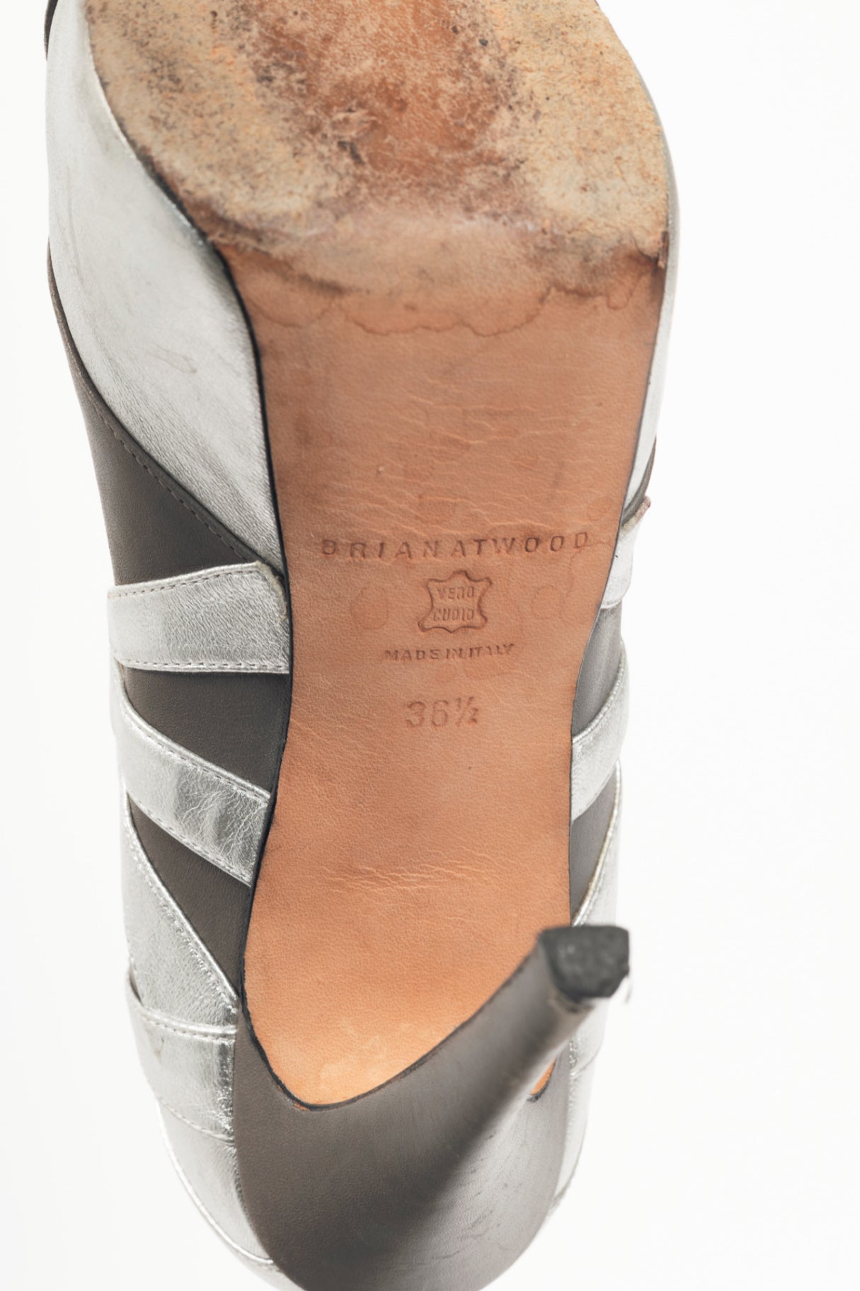 Brian Atwood Asia Argento Nappa Silk Platform Sandals