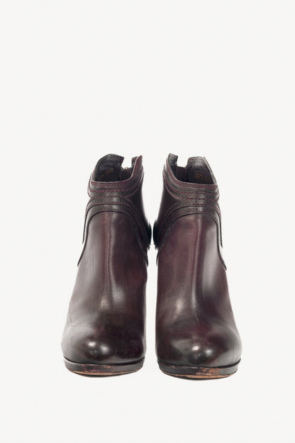 Gucci Diana Eggplant Betis Calf Hysteria Booties