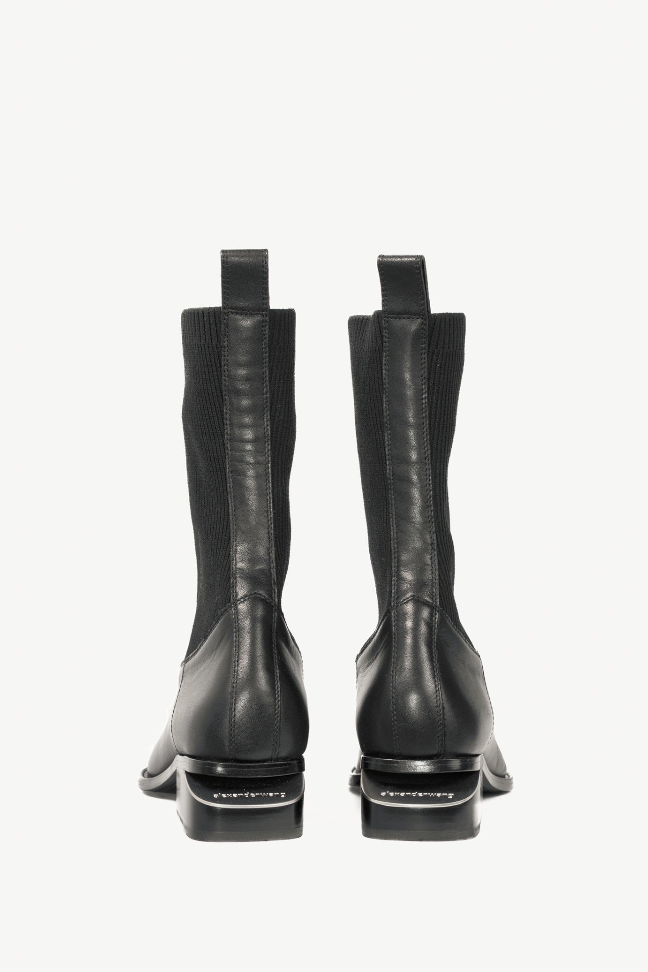 Alexander Wang Kane Black Leather Sock Boots