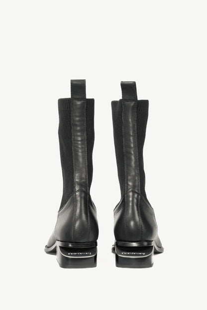 Alexander Wang Kane Black Leather Sock Boots