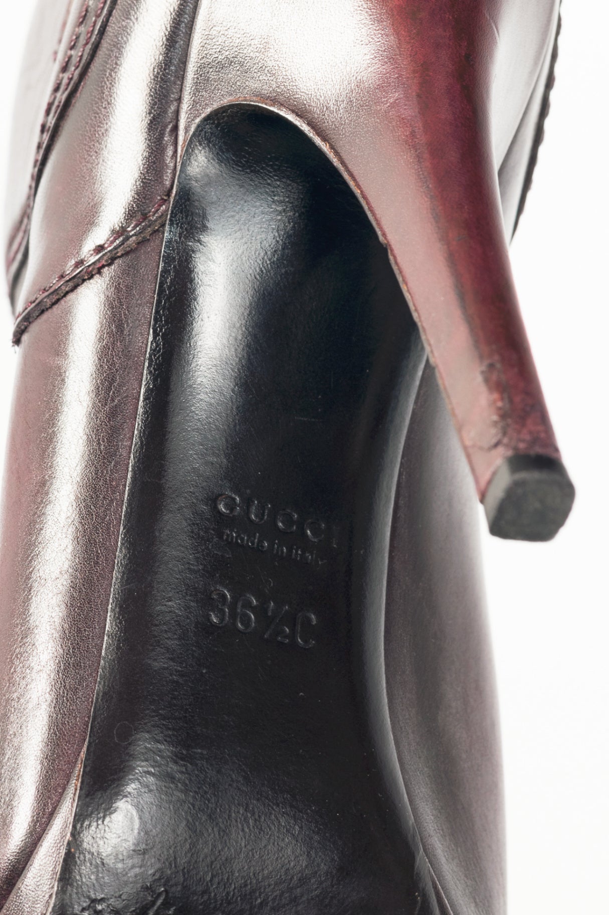 Gucci Diana Eggplant Betis Calf Hysteria Booties