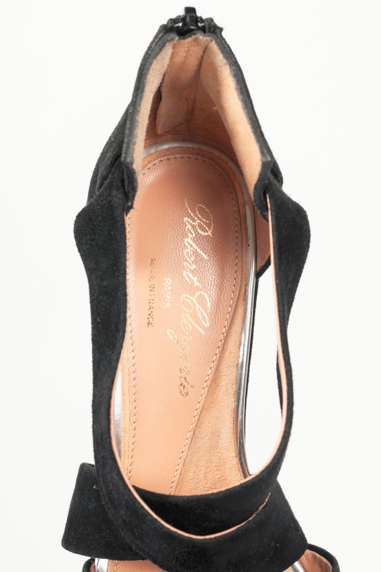 Robert Clergerie Black Suede Wedge Sandals