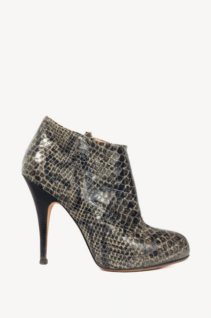 Giuseppe Zanotti Viv 100 Cenere Python Booties
