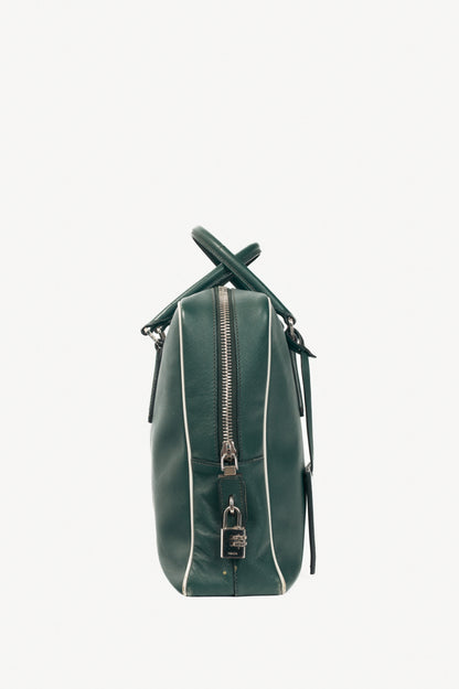 Prada Green Saffiano Leather Briefcase