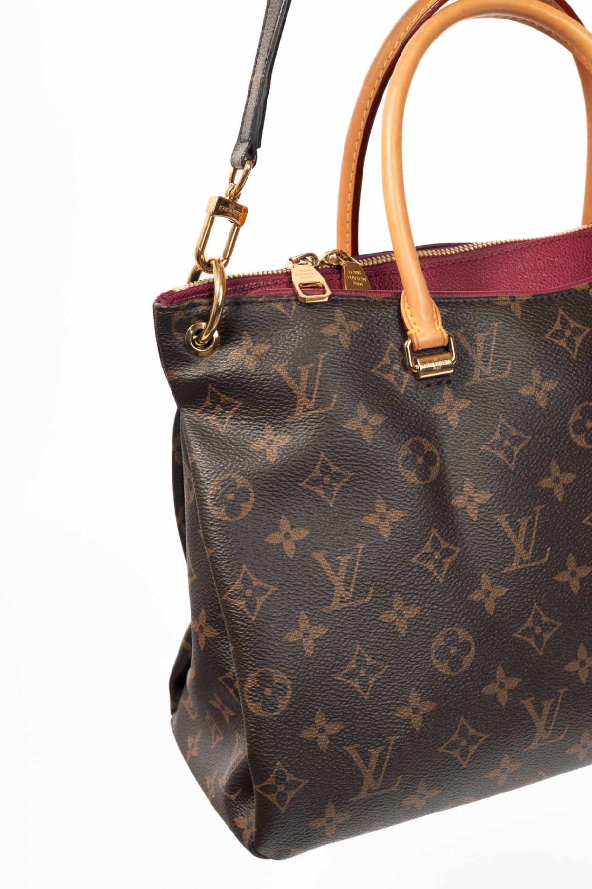 Louis Vuitton Pallas Monogram Canvas Raisin Tote